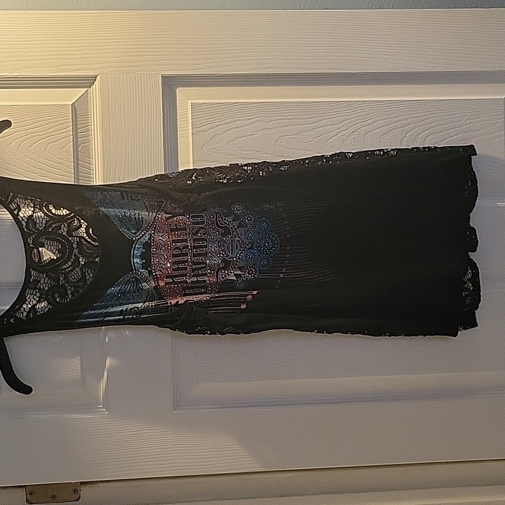 Ladies Black Tank top Harley Davidson